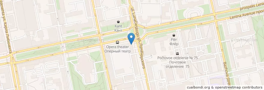 Mapa de ubicacion de РосГосСтрах банк en روسيا, منطقة فيدرالية أورالية, أوبلاست سفردلوفسك, بلدية يكاترينبورغ.
