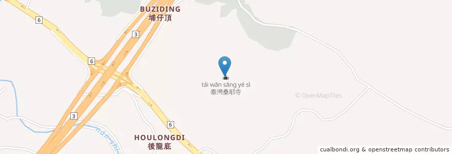 Mapa de ubicacion de 臺灣桑耶寺 en 台湾, 台湾省, 苗栗県, 後龍鎮.