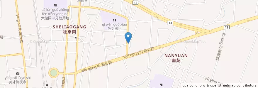 Mapa de ubicacion de 素食免費結緣中心 en Тайвань, Тайвань, Мяоли, 苗栗市.
