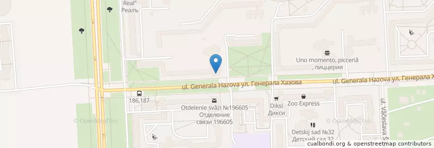 Mapa de ubicacion de Грушенька en Russland, Föderationskreis Nordwest, Oblast Leningrad, Sankt Petersburg, Пушкинский Район, Puschkin.