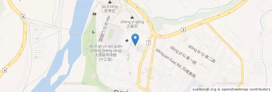 Mapa de ubicacion de 百年油飯 en Тайвань, Таоюань, 大溪區.