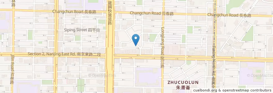 Mapa de ubicacion de 伊森咖啡美食館 en 台湾, 新北市, 台北市, 中山区.