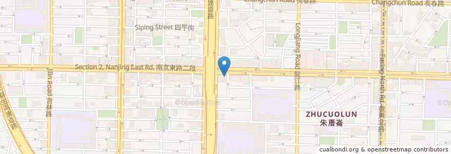 Mapa de ubicacion de 火鍋粵式豬肚煲鍋 en Taiwan, Nuova Taipei, Taipei, Distretto Di Zhongshan.