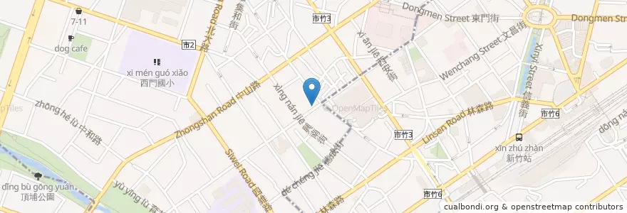 Mapa de ubicacion de 飛龍肉圓貢丸專賣店 en Taiwan, Taiwan, Hsinchu, 北區.
