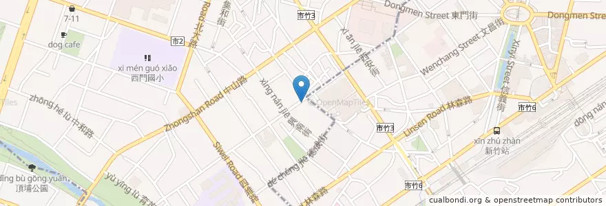 Mapa de ubicacion de 巷口滷味小吃 en تایوان, 臺灣省, سینچو.