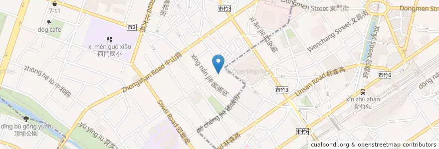 Mapa de ubicacion de 仁愛中醫診所 en تایوان, 臺灣省, سینچو.