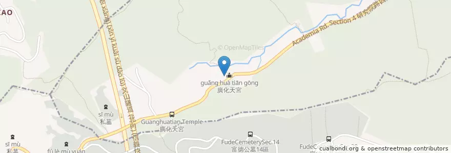 Mapa de ubicacion de 廣化天宮 en Taïwan, Nouveau Taipei, Taipei, District De Nangang.