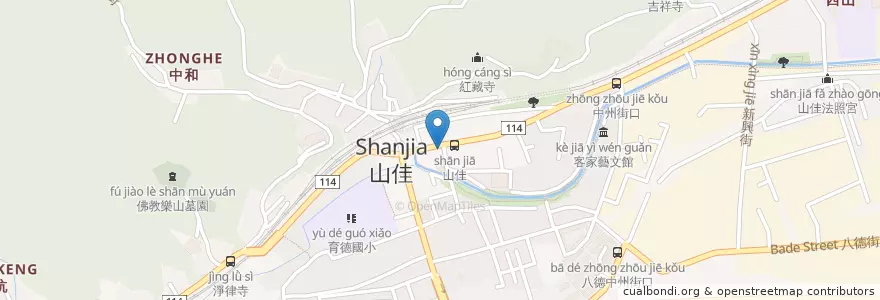 Mapa de ubicacion de 寶媽香香鍋 en Taiwan, New Taipei, Shulin District.