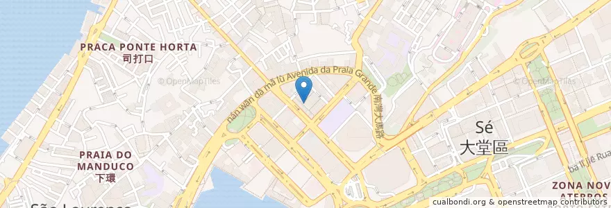 Mapa de ubicacion de 瑪嘉烈蛋塔店 en 中国, 澳門 Macau, 广东省, 澳門 Macau, 珠海市, 香洲区.