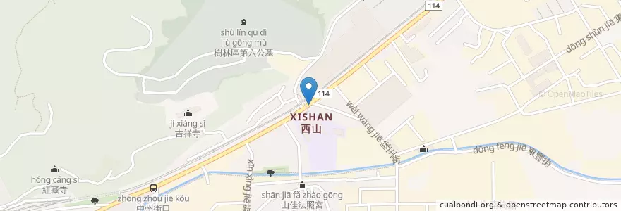 Mapa de ubicacion de 山佳麵食坊 en Taiwan, Neu-Taipeh, Shulin.