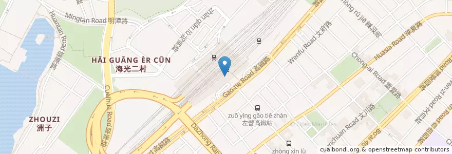 Mapa de ubicacion de 莫凡彼咖啡館高鐵左營店 en Taiwan, Kaohsiung, 左營區.