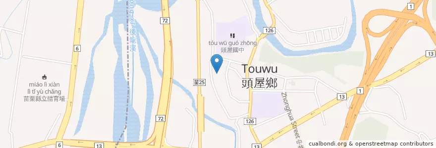 Mapa de ubicacion de 文德宮 en Taiwan, 臺灣省, 苗栗縣, 頭屋鄉.