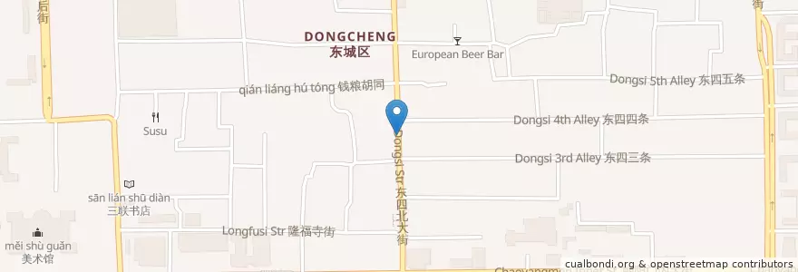 Mapa de ubicacion de Noodles  en Chine, Pékin, Hebei, 东城区.