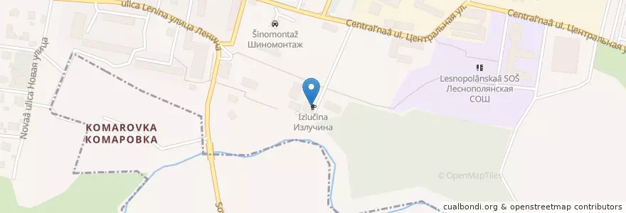 Mapa de ubicacion de Излучина en ロシア, 中央連邦管区, モスクワ州, Пушкинский Городской Округ.