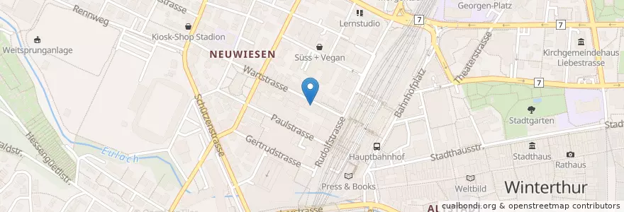 Mapa de ubicacion de C.A.S.A. en 스위스, 취리히, Bezirk Winterthur, Winterthur.