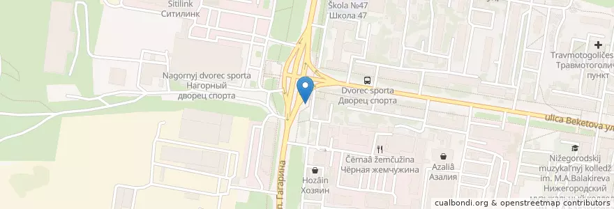 Mapa de ubicacion de Слоеный пирожок en ロシア, 沿ヴォルガ連邦管区, ニジニ・ノヴゴロド州, ニジニ・ノヴゴロド管区.