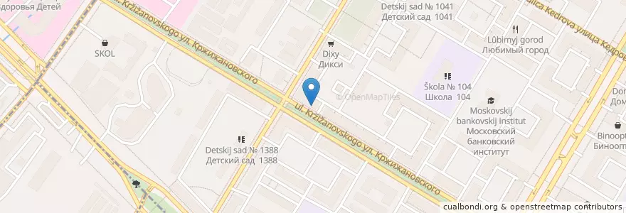 Mapa de ubicacion de Встреча en Russland, Föderationskreis Zentralrussland, Moskau, Südwestlicher Verwaltungsbezirk, Академический Район.