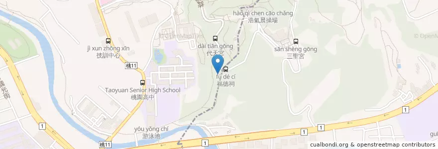 Mapa de ubicacion de 桃信亭 en Taiwan, 桃園市, 龜山區.