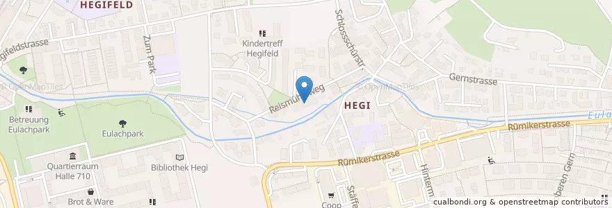 Mapa de ubicacion de Mehrzweckraum Hegi-Hegifeld en Suíça, Zurique, Bezirk Winterthur, Winterthur.