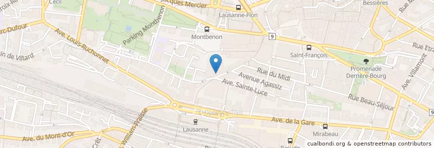 Mapa de ubicacion de L'Esprit Bistrot en Швейцария, Во, District De Lausanne, Lausanne.