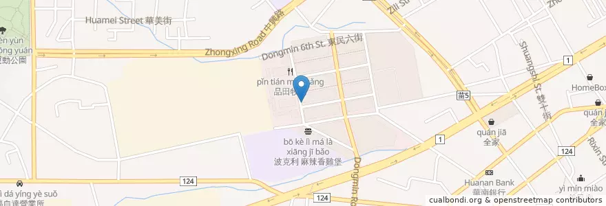 Mapa de ubicacion de 鍋大爺 en 臺灣, 臺灣省, 苗栗縣, 頭份市.