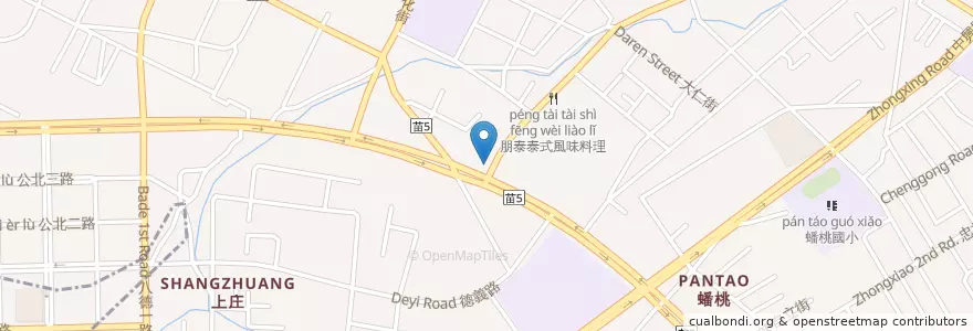 Mapa de ubicacion de 85 度 C en 台湾, 台湾省, 苗栗県, 頭フン市.