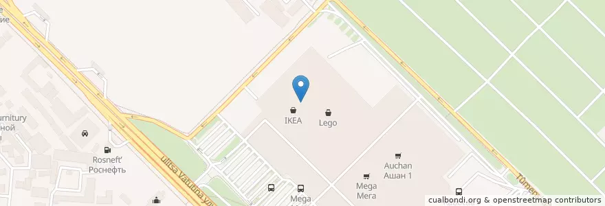 Mapa de ubicacion de Ресторан Икеа en روسيا, Сибирский Федеральный Округ, نوفوسيبيرسك أوبلاست, Городской Округ Новосибирск.