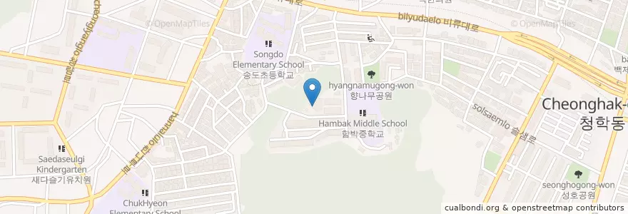 Mapa de ubicacion de 봉경사 en 대한민국, 인천, 연수구.