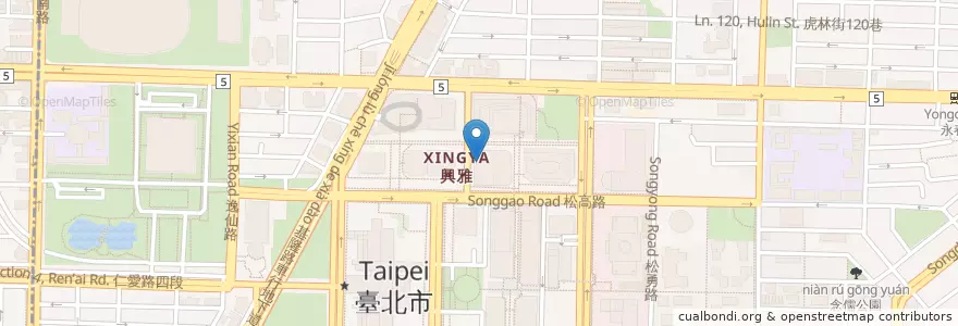 Mapa de ubicacion de 鼎泰豐 en 臺灣, 新北市, 臺北市, 信義區.