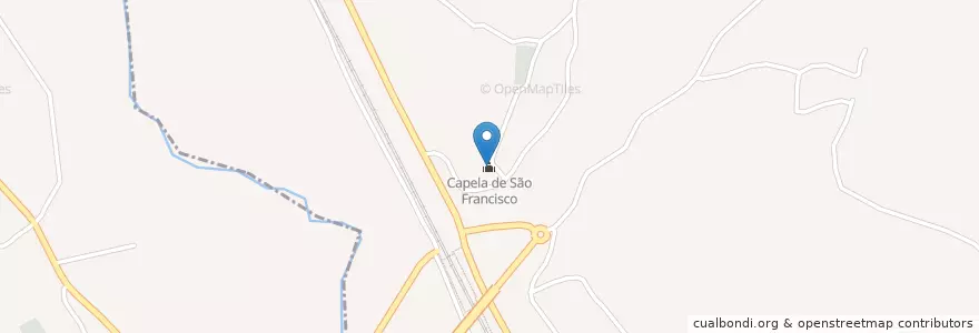 Mapa de ubicacion de Capela de São Francisco en ポルトガル, Centro, Leiria, Pinhal Litoral, Pombal, Vermoil.
