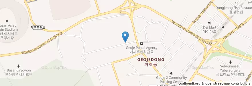 Mapa de ubicacion de 거제동 en Korea Selatan, 부산, 연제구, 거제동.