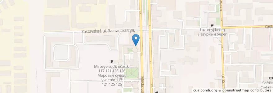 Mapa de ubicacion de Ривьера дент en Russland, Föderationskreis Nordwest, Oblast Leningrad, Sankt Petersburg, Moskauer Rajon, Округ Московская Застава.