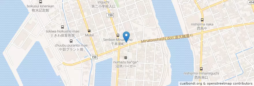 Mapa de ubicacion de 松福（ラーメン店） en Jepun, 静岡県, 沼津市.
