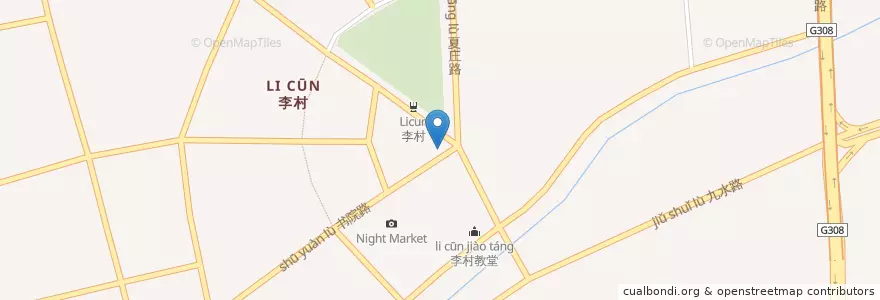 Mapa de ubicacion de 中国工商银行 en Çin, Şantung, 青岛市, 李沧区 (Licang).