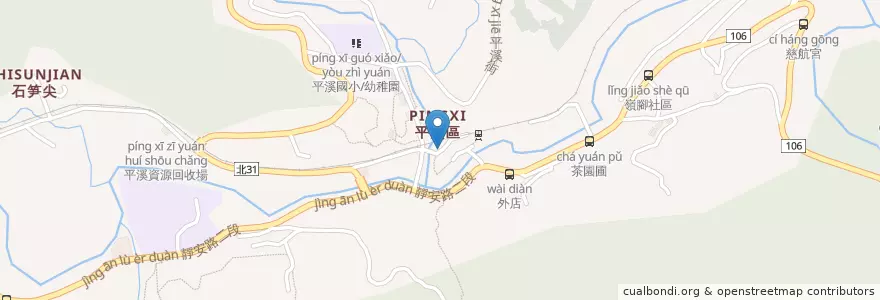Mapa de ubicacion de 平溪錫安堂 en 臺灣, 新北市, 平溪區.