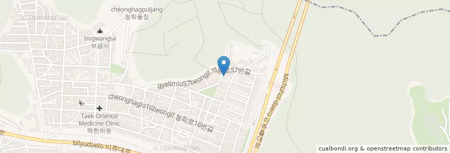 Mapa de ubicacion de 인천반석교회 en Güney Kore, 인천, 연수구.