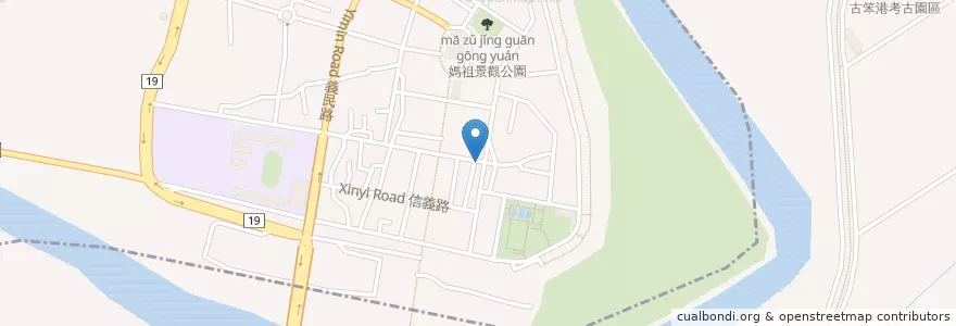 Mapa de ubicacion de 鴨骨麵線 en 台湾, 台湾省, 嘉義県.