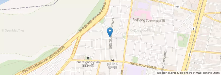 Mapa de ubicacion de Monga161 en 타이완, 신베이 시, 타이베이시, 완화 구.