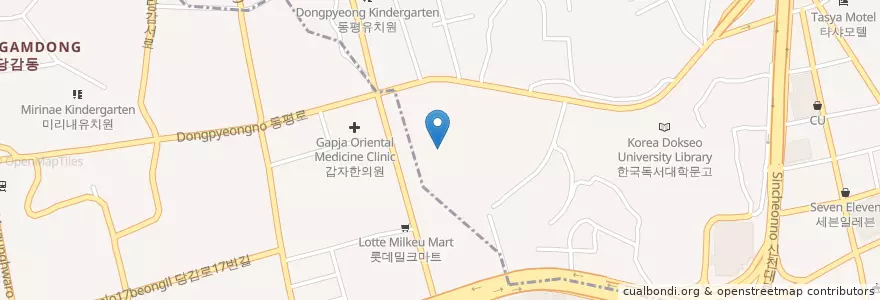 Mapa de ubicacion de 부산진구 en Güney Kore, Busan, 부산진구, 부암동.