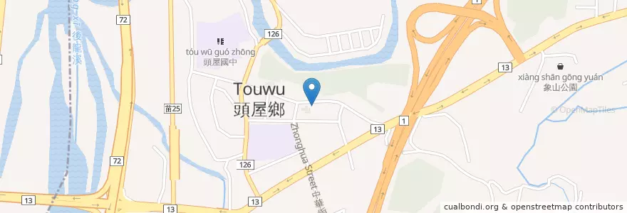 Mapa de ubicacion de 頭屋鄉農會 en Taiwan, Provincia Di Taiwan, Contea Di Miaoli, 頭屋鄉.
