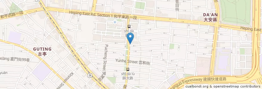 Mapa de ubicacion de 阿諾碟子 en 臺灣, 新北市, 臺北市, 大安區.