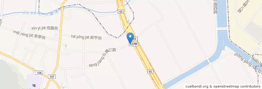 Mapa de ubicacion de 全國加油站 en تايوان, تايبيه الجديدة, 泰山區.