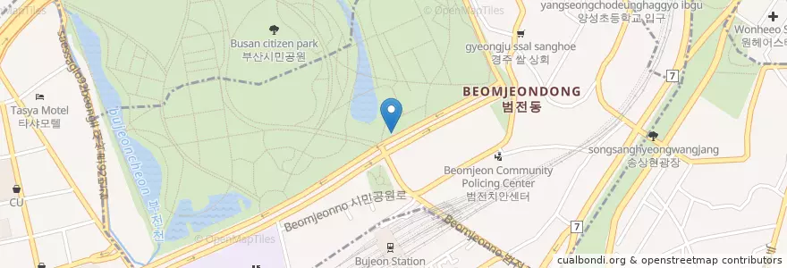 Mapa de ubicacion de 범전동 en 대한민국, 부산, 부산진구, 범전동.