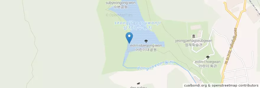 Mapa de ubicacion de 초읍동 en کره جنوبی, بوسان, 부산진구, 초읍동.