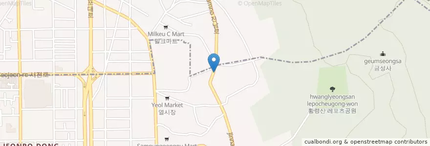 Mapa de ubicacion de 전포동 en کره جنوبی, بوسان, 부산진구, 전포동.