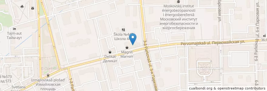 Mapa de ubicacion de Temple Bar en ロシア, 中央連邦管区, モスクワ, Восточный Административный Округ, Район Измайлово.