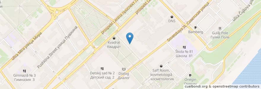 Mapa de ubicacion de Молодёжный театр en Rússia, Distrito Federal Do Sul, Oblast De Volgogrado, Городской Округ Волгоград.