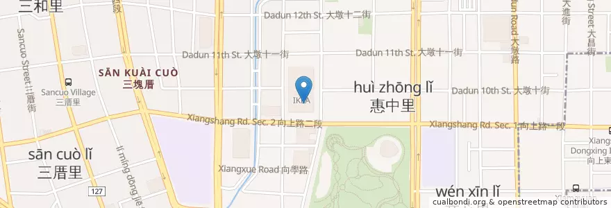 Mapa de ubicacion de IKEA 臺中店1樓廁所 en Taiwan, Taichung, Nantun District.