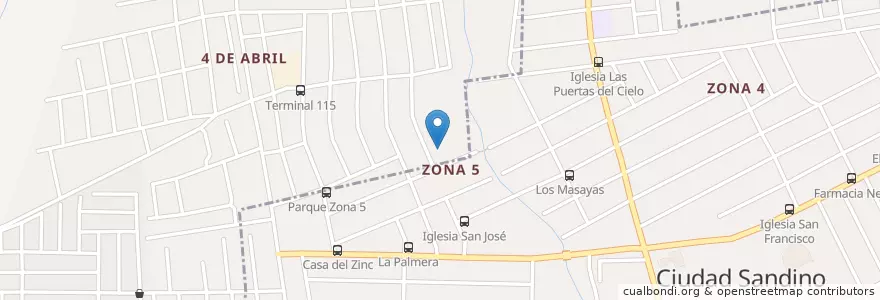Mapa de ubicacion de Colegio Jose Artiga Zona 5 en نيكاراجوا, Departamento De Managua, Ciudad Sandino (Municipio).