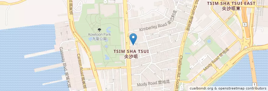 Mapa de ubicacion de 花旗銀行 Citibank en China, Guangdong, Hong Kong, Kowloon, Wilayah Baru, 油尖旺區 Yau Tsim Mong District.